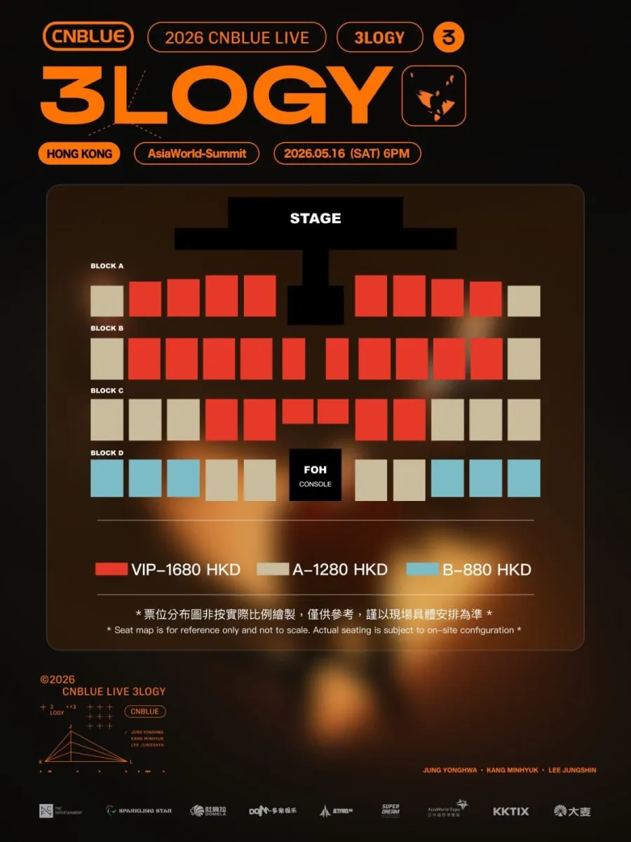CNBLUE 巡演場地圖