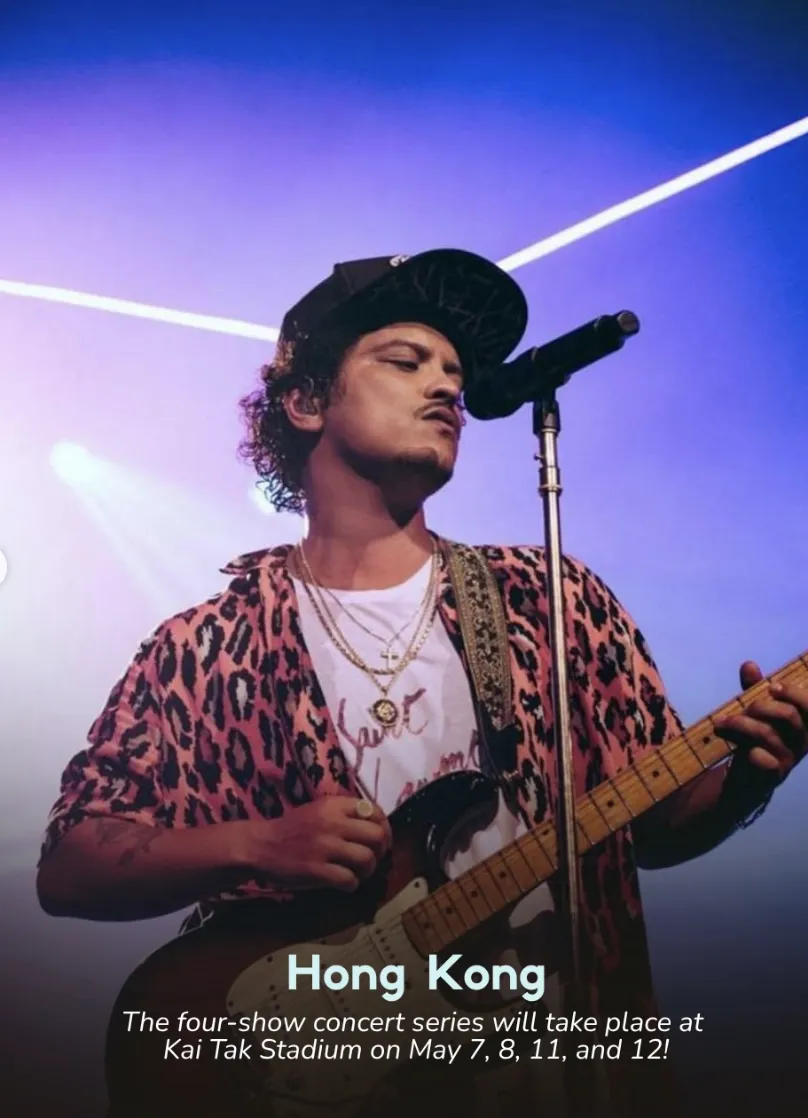 Bruno Mars 演唱會場次