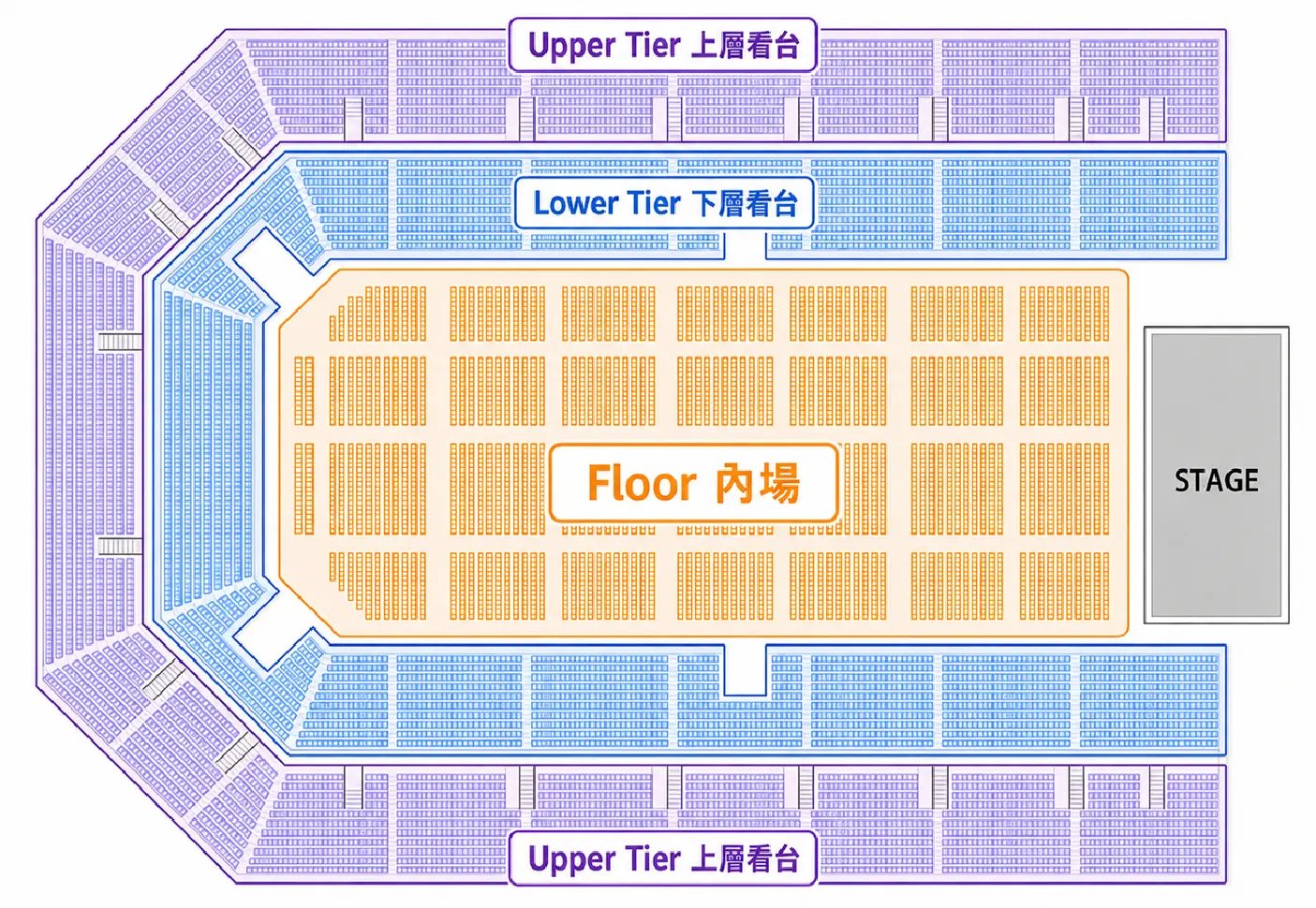 AsiaWorld-Arena 座位圖