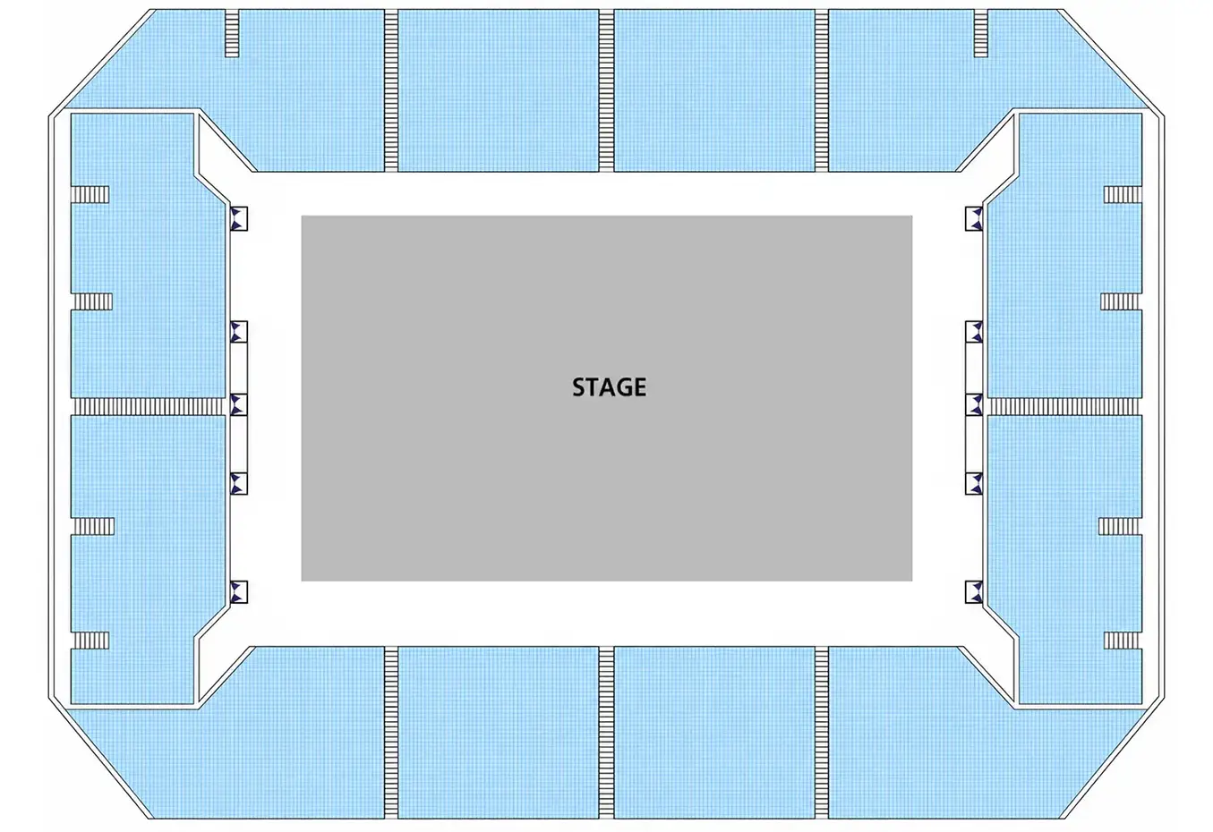 啟德體藝館 Center Stage 四面台座位圖（僅供參考）